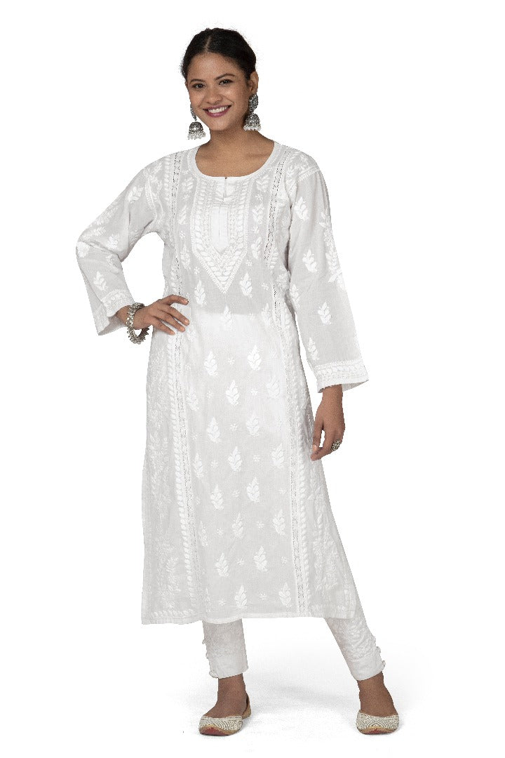 Cotton White Kurti