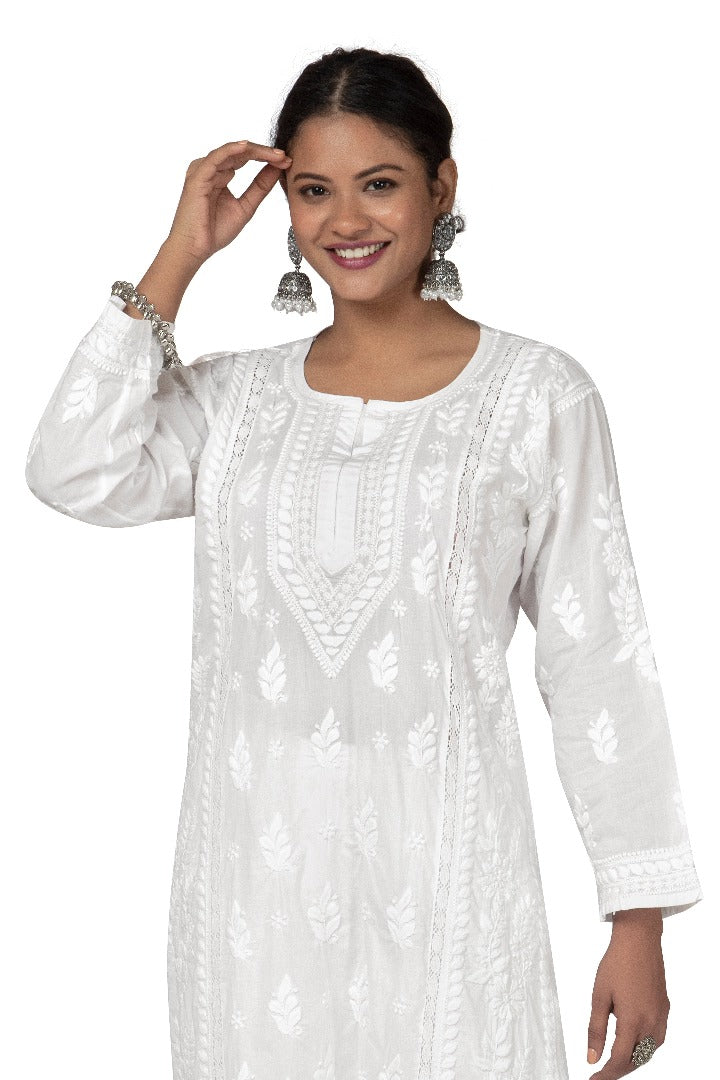 Cotton White Kurti