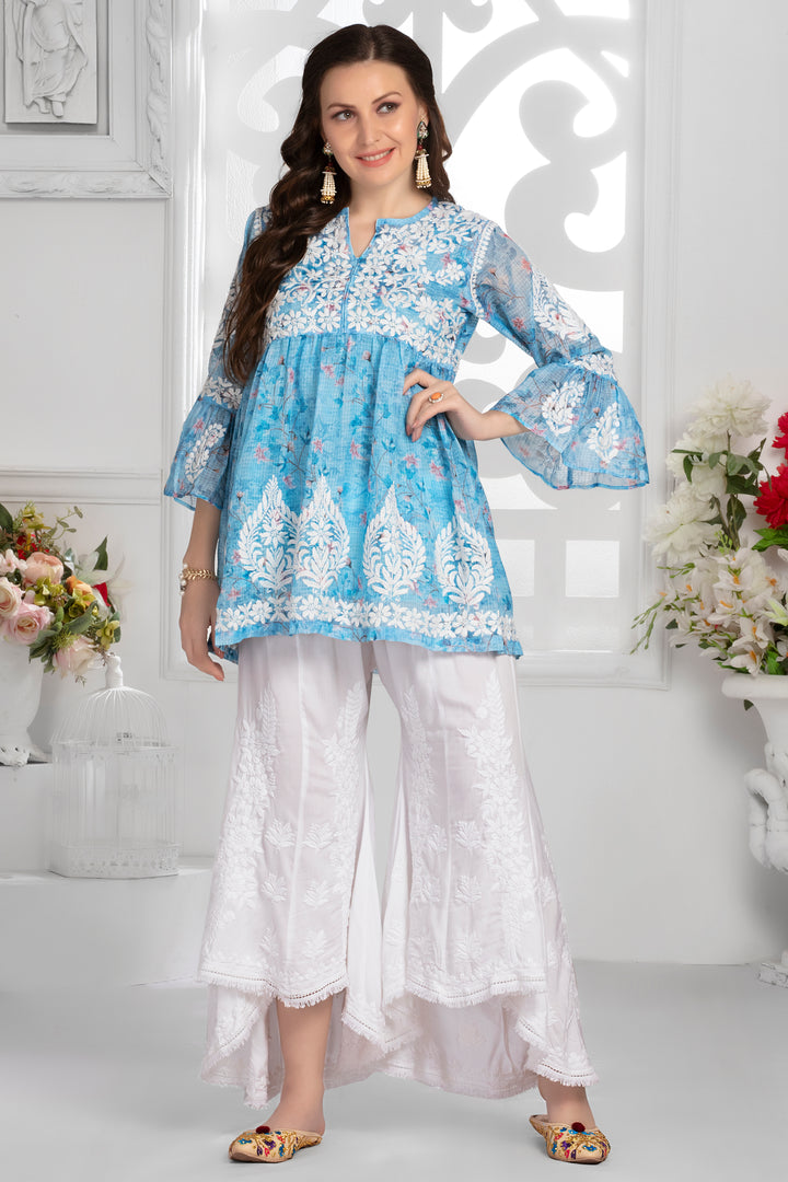 RASHA Chikankari Kota Short Kurti