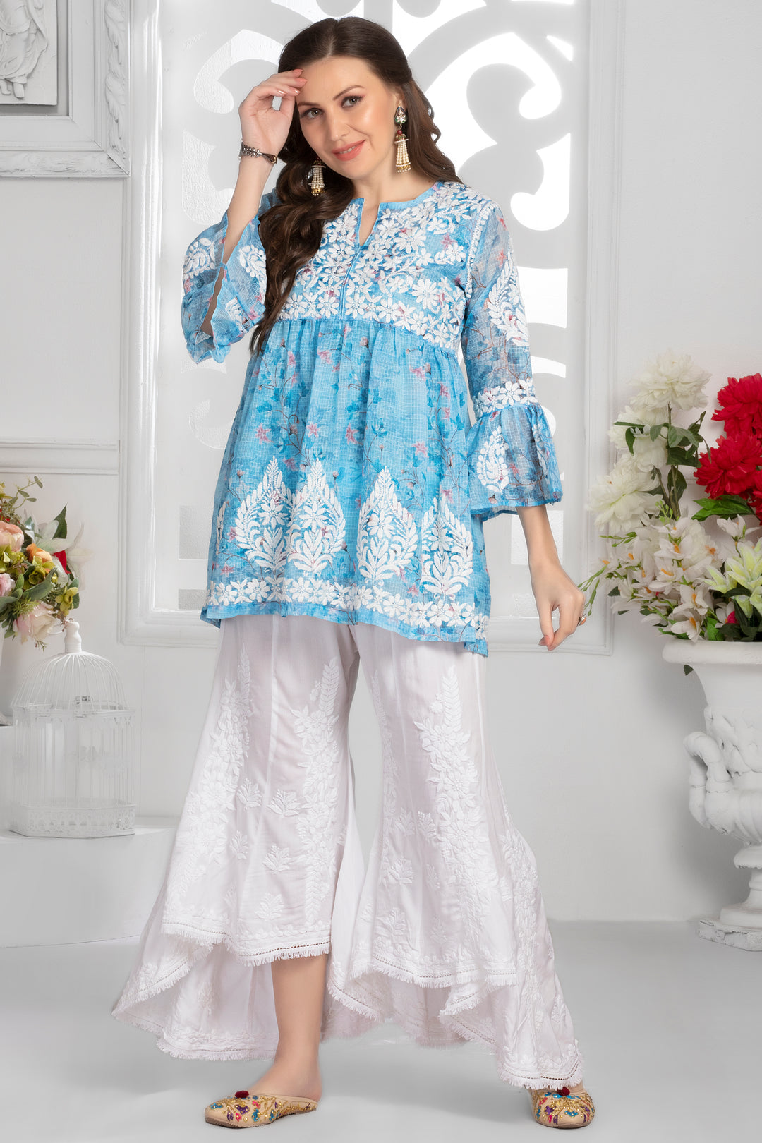 RASHA Chikankari Kota Short Kurti