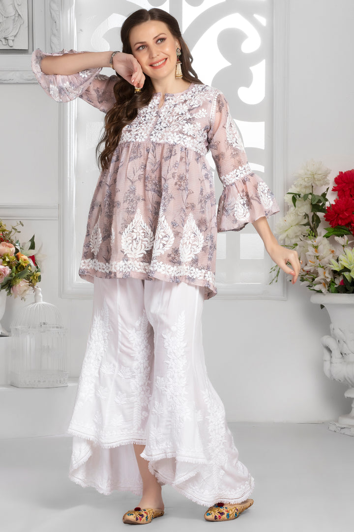 RASHA Chikankari Kota Short Kurti