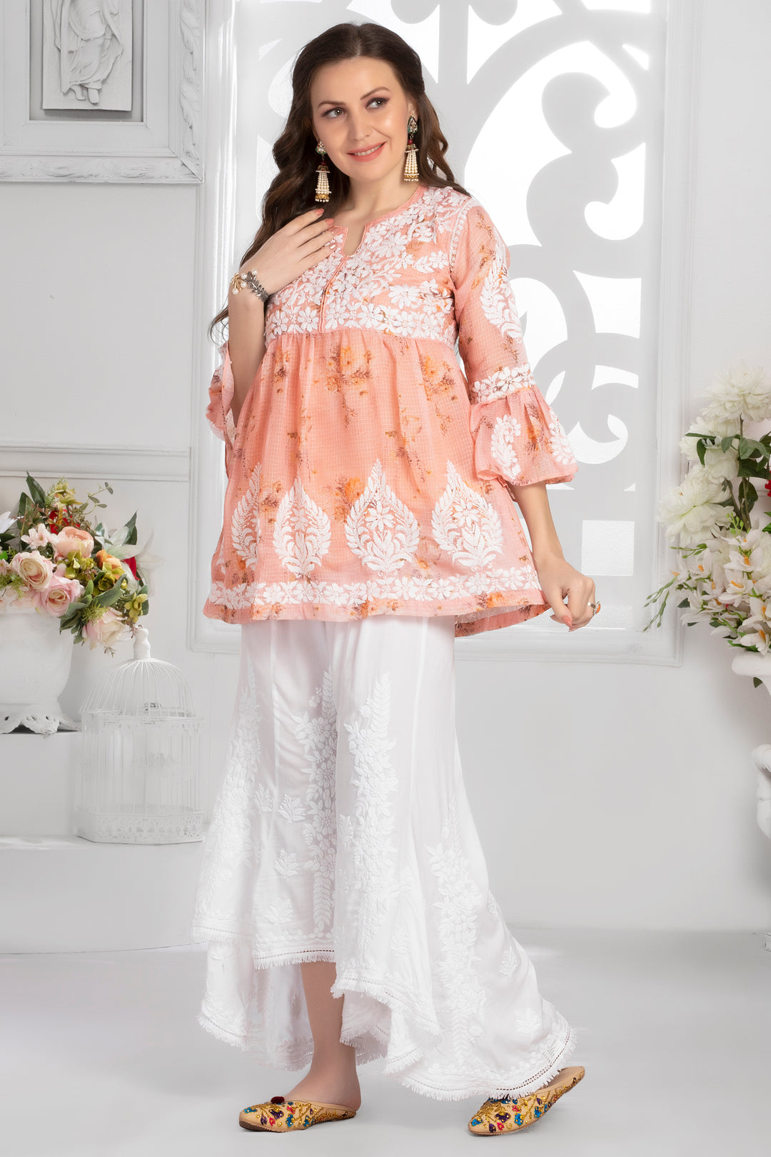 RASHA Chikankari Kota Short Kurti