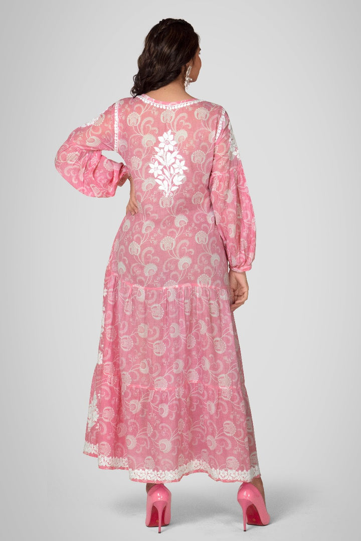 Mehreen Chikankari Mul Pocket Dress