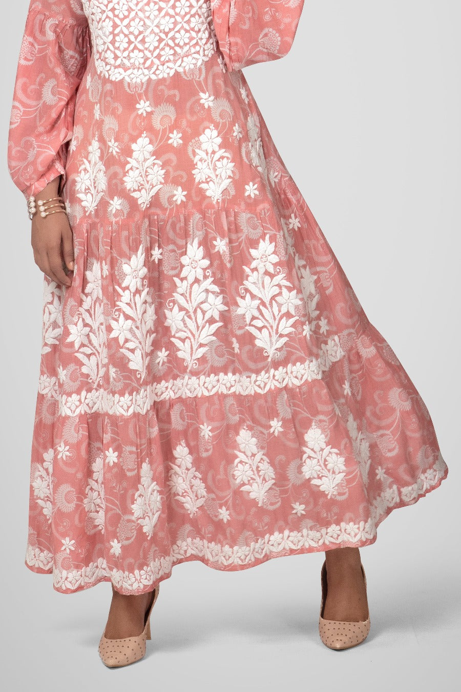 Mehreen Chikankari Mul Pocket Dress