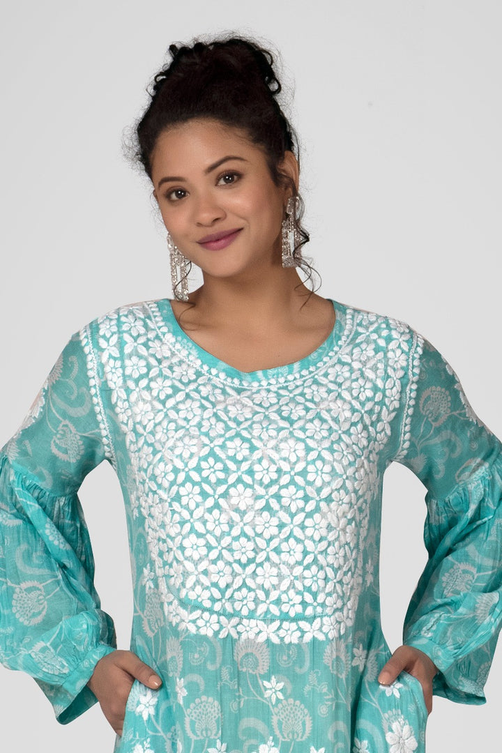 Mehreen Chikankari Mul Pocket Dress