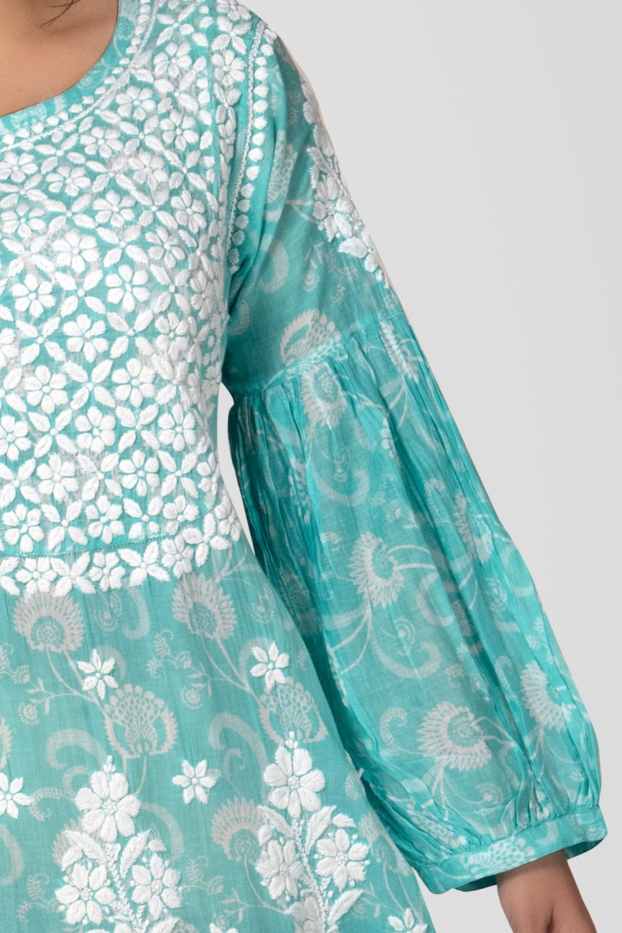 Mehreen Chikankari Mul Pocket Dress