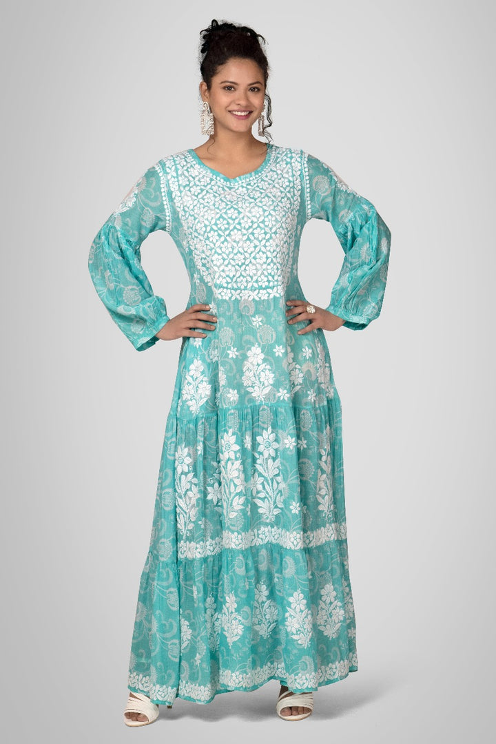 Mehreen Chikankari Mul Pocket Dress