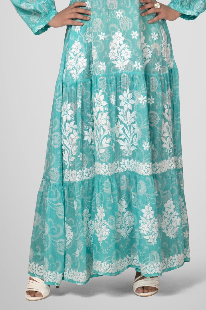 Mehreen Chikankari Mul Pocket Dress