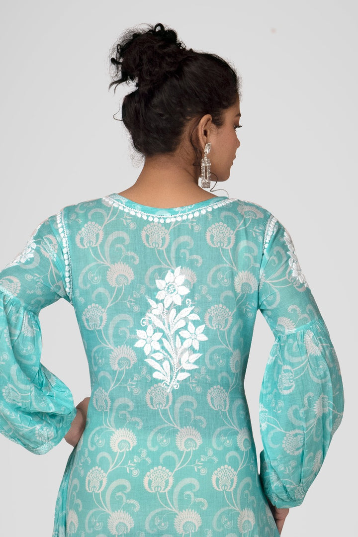 Mehreen Chikankari Mul Pocket Dress