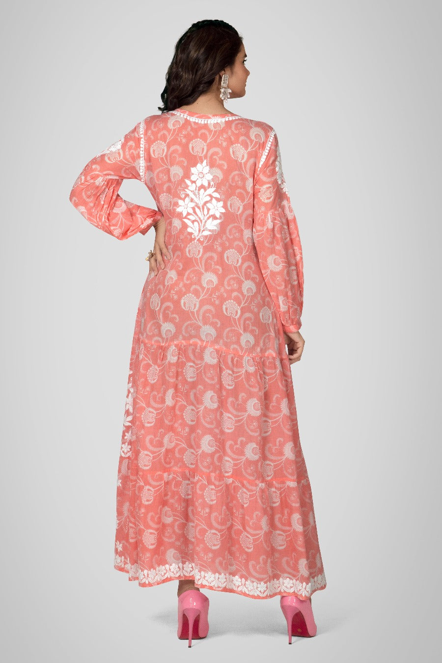 Mehreen Chikankari Mul Pocket Dress