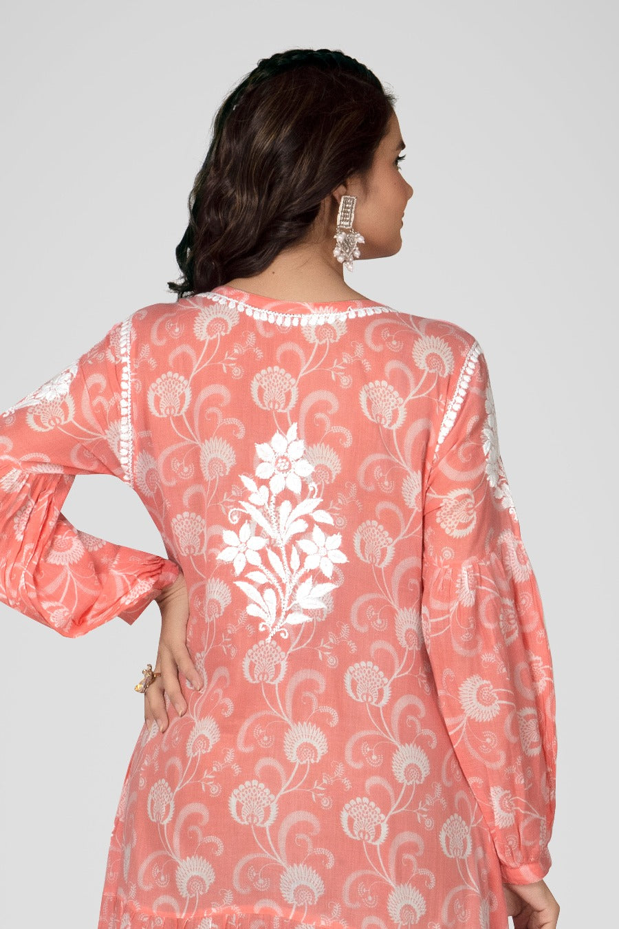 Mehreen Chikankari Mul Pocket Dress