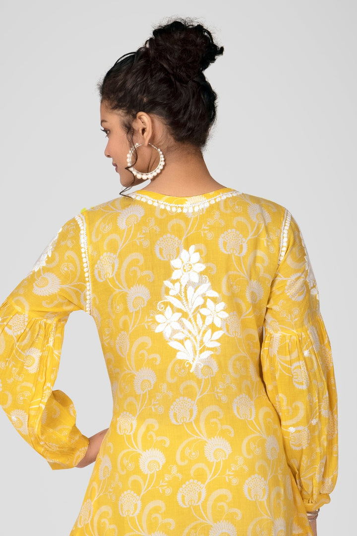 Mehreen Chikankari Mul Pocket Dress