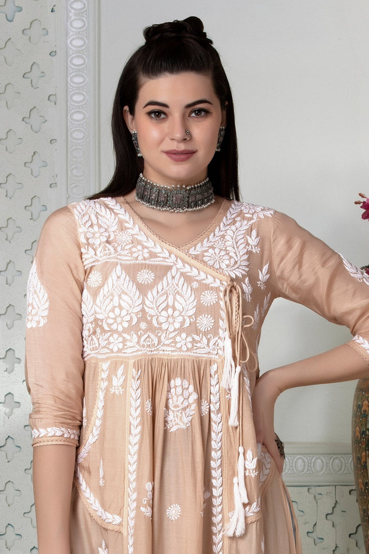 Naira Chikankari Muzlin Pocket Kurti