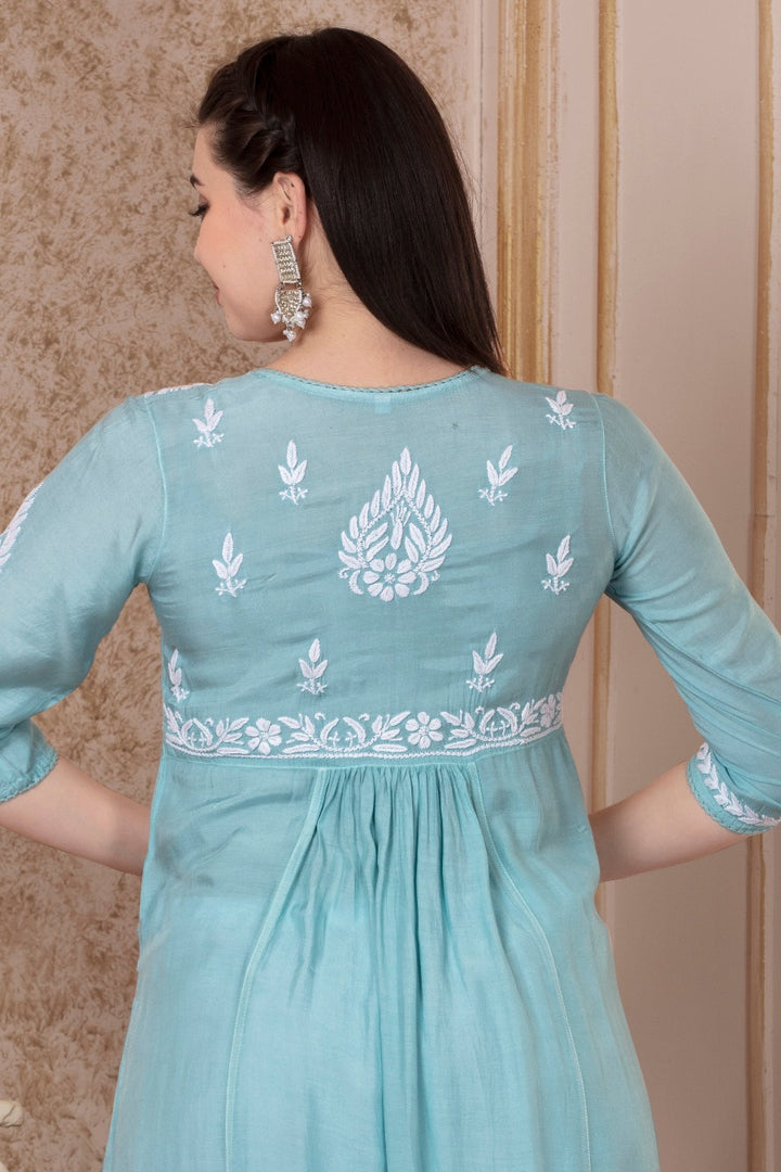 Naira Chikankari Muzlin Pocket Kurti