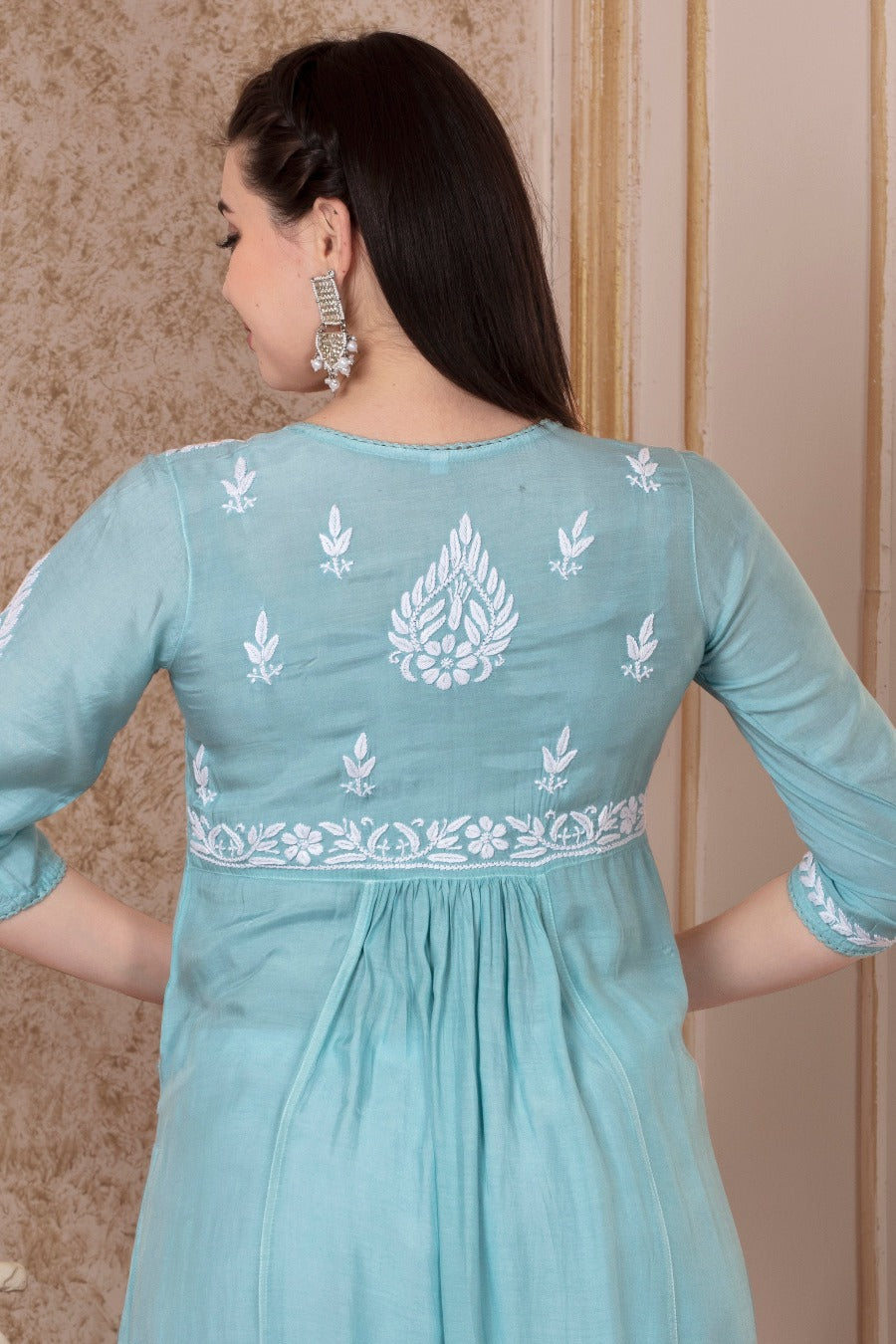Anaya Chikankari Muzlin Pocket Dress