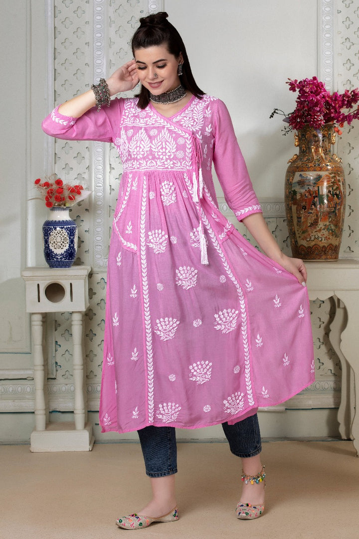 Naira Chikankari Muzlin Pocket Kurti