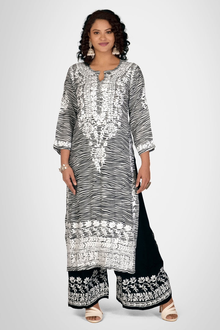 Muzlin Printed Kurti - Zebra Design