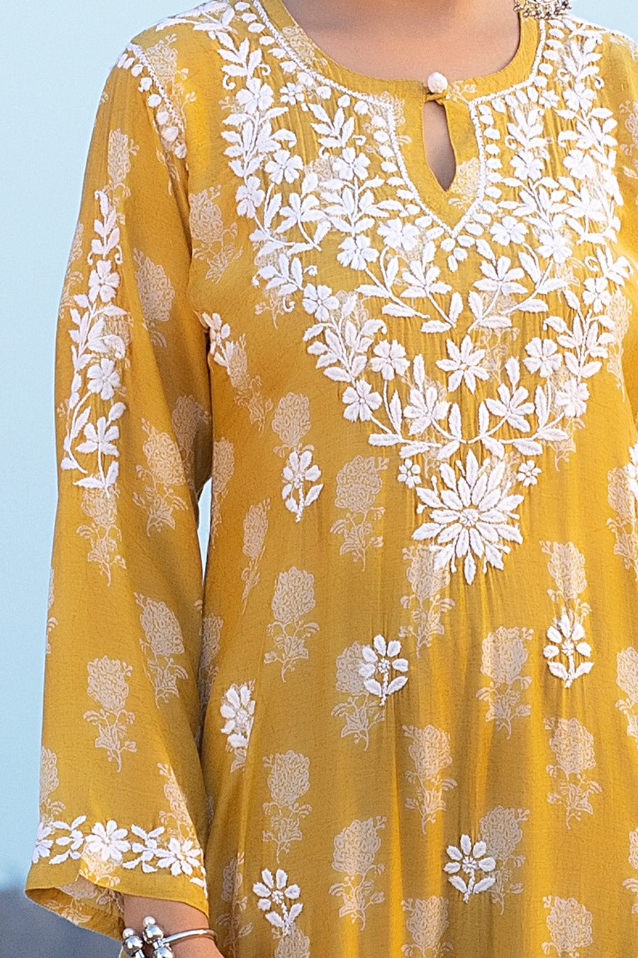 Muzlin Printed Long Dress