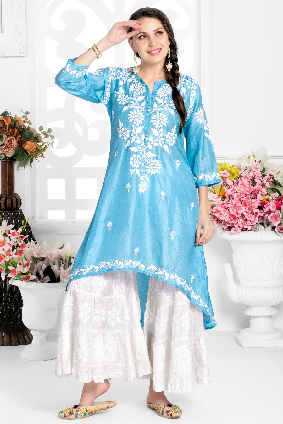 Silk High Low Kurti