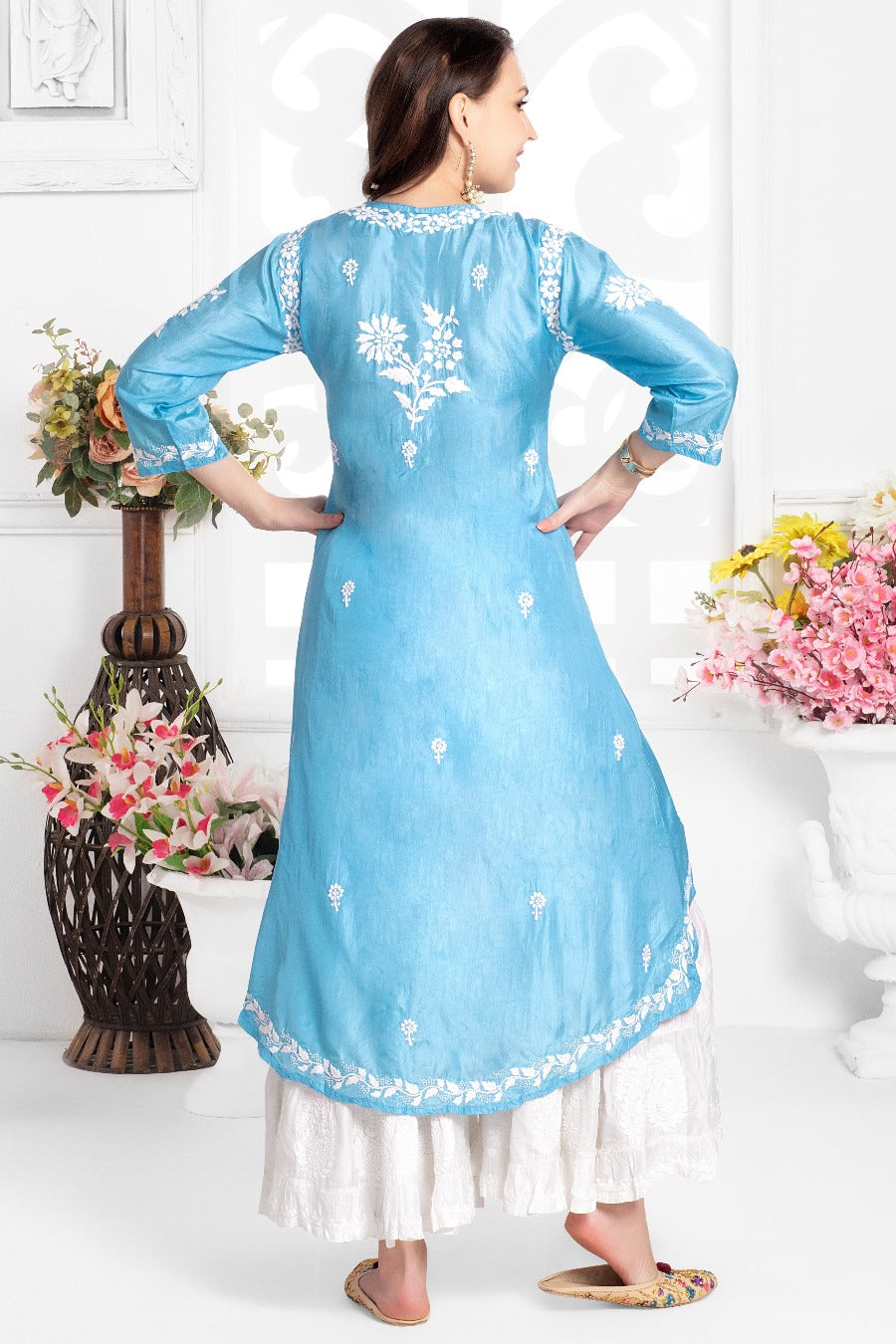 Silk High Low Kurti
