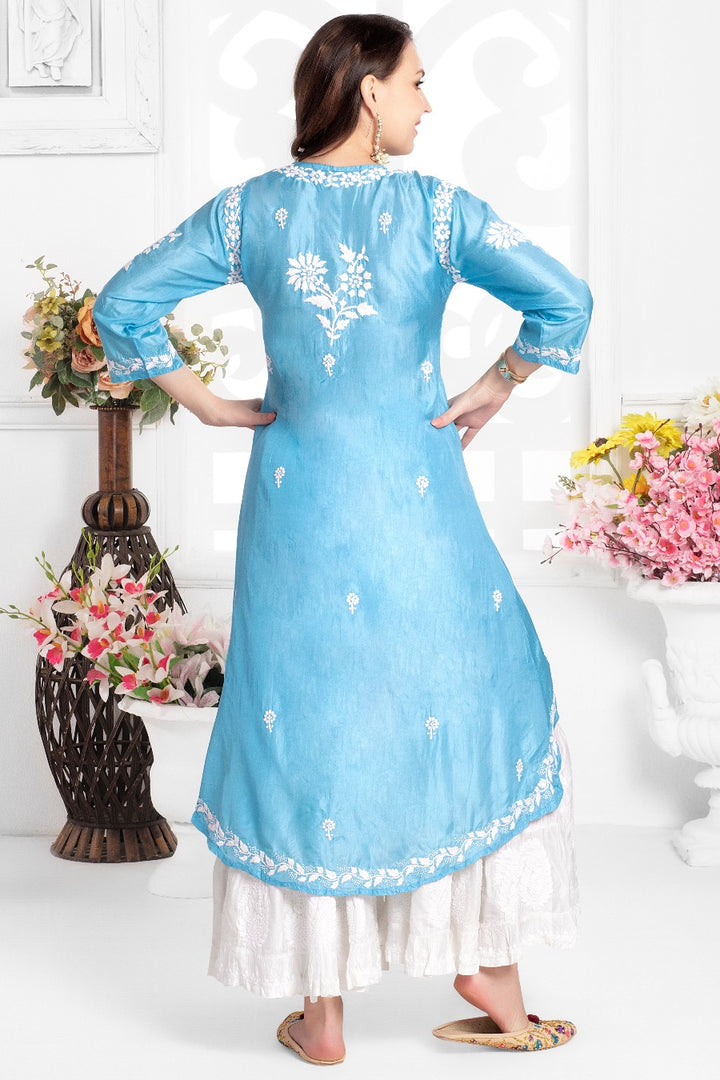 Silk High Low Kurti
