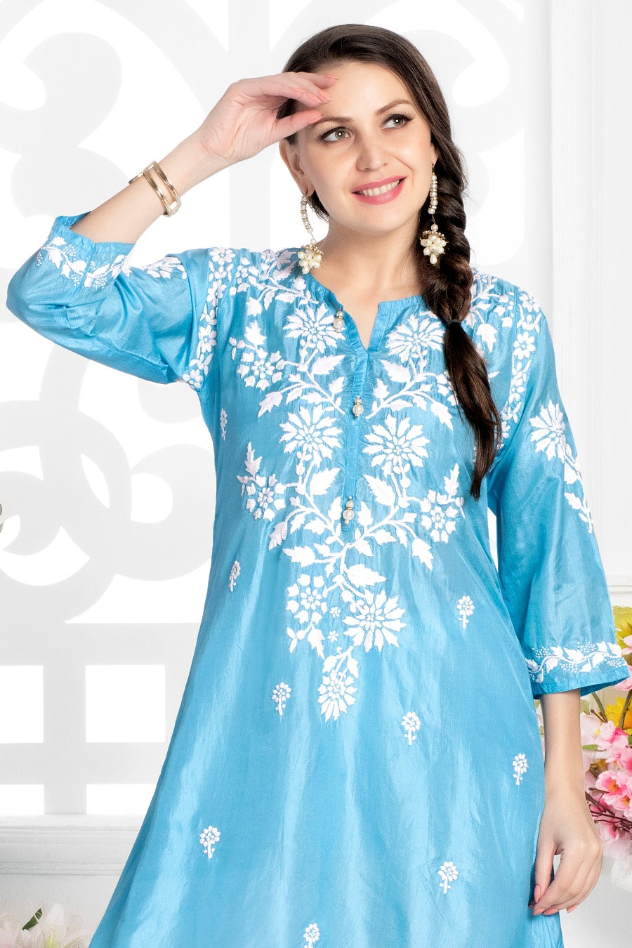 Silk High Low Kurti