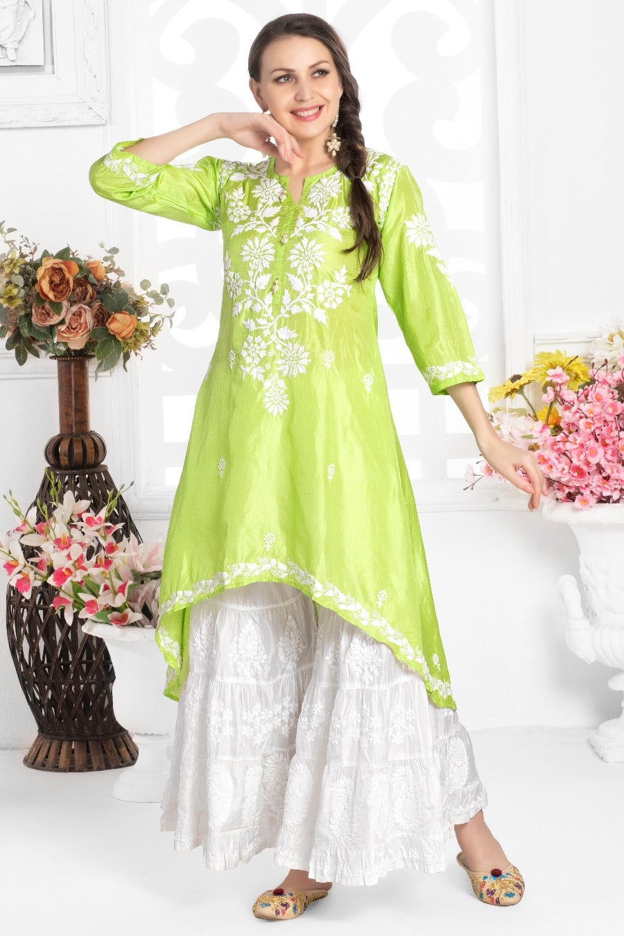 Silk High Low Kurti