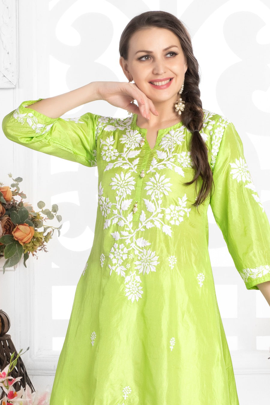 Silk High Low Kurti