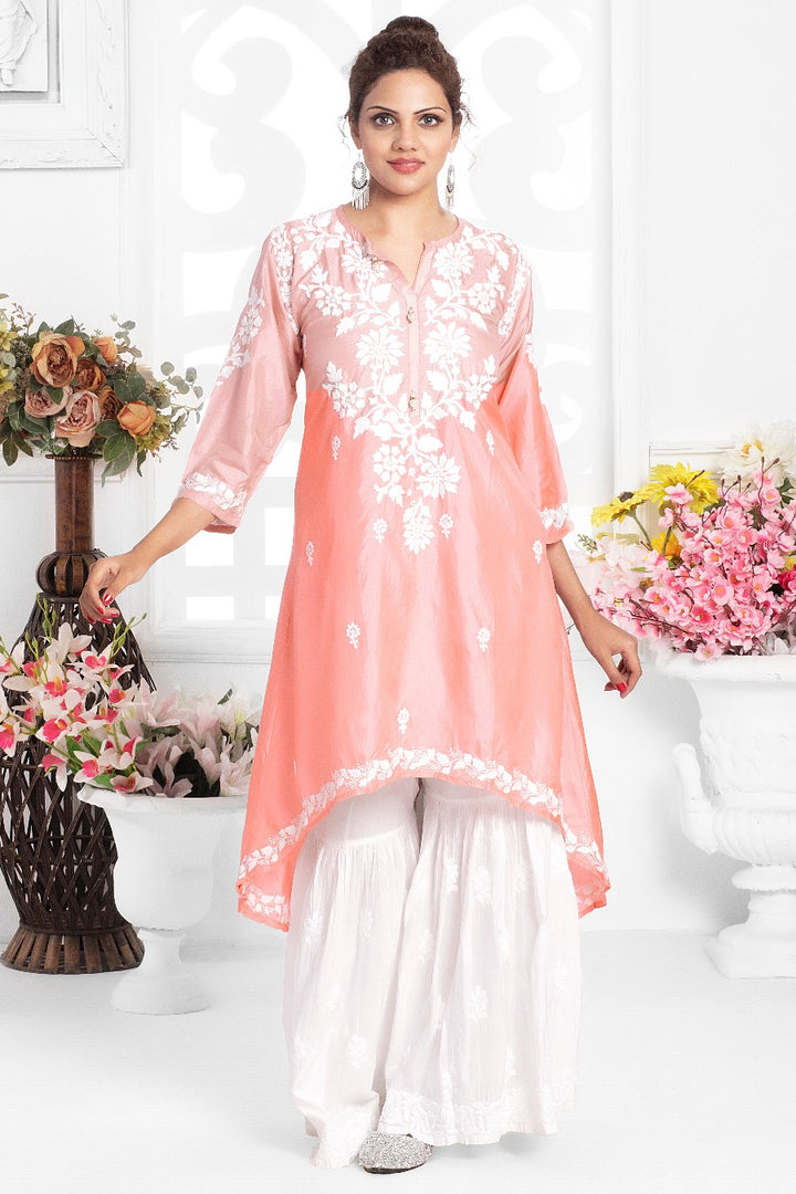 Silk High Low Kurti