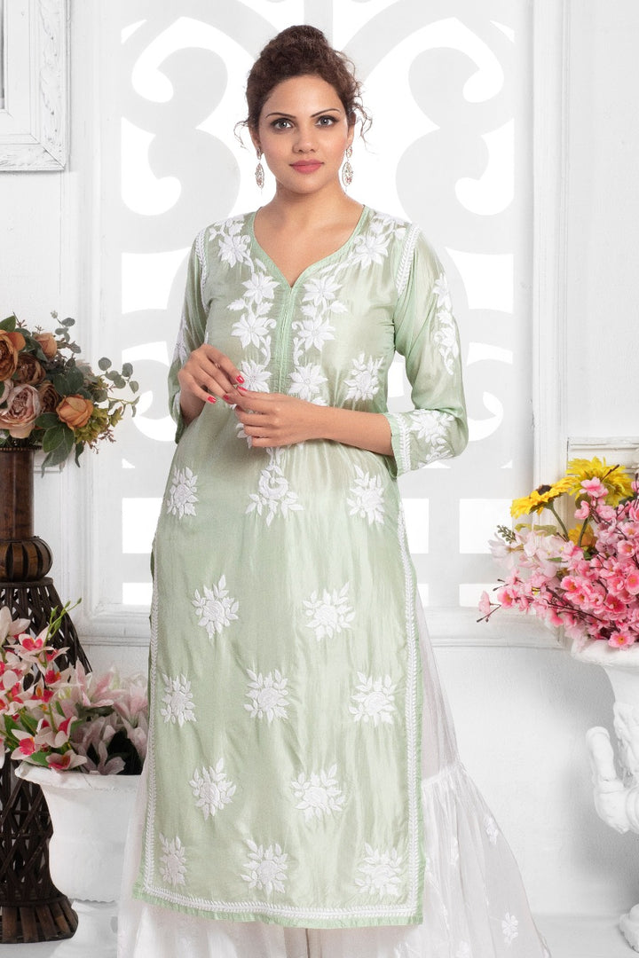 parveen Silk Long Kurti