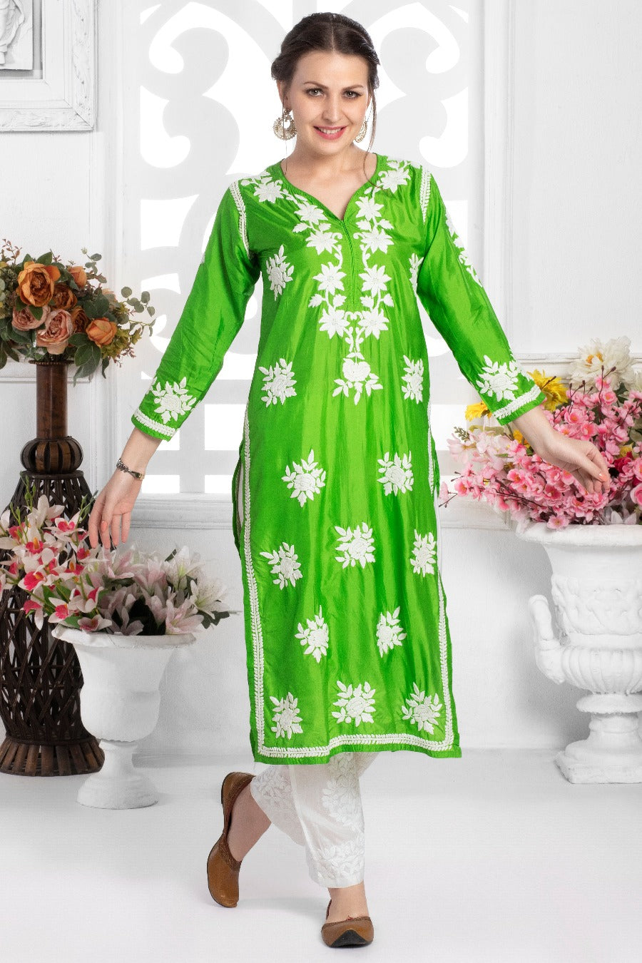 parveen Silk Long Kurti