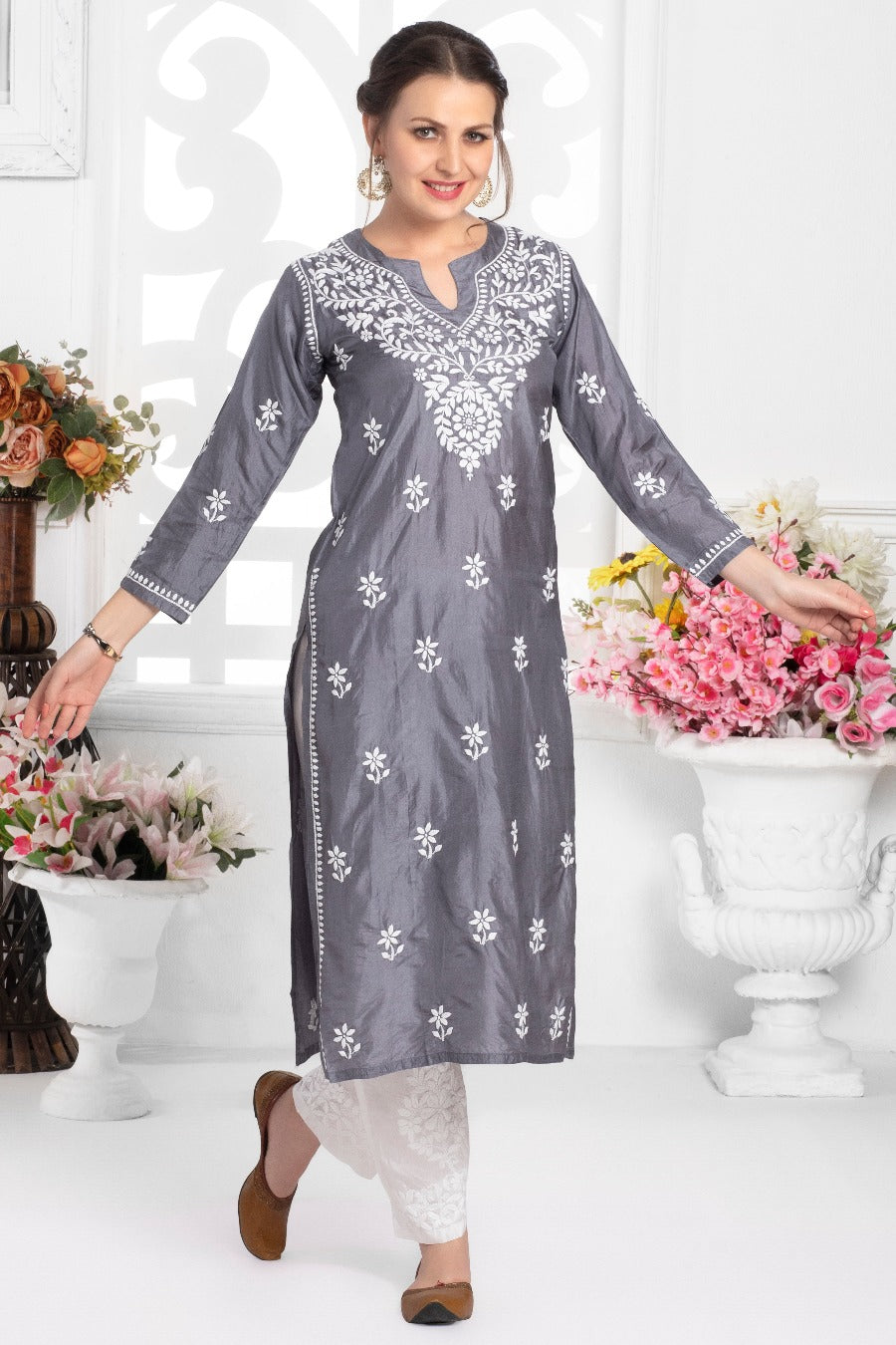 juveriya Silk Long Kurti